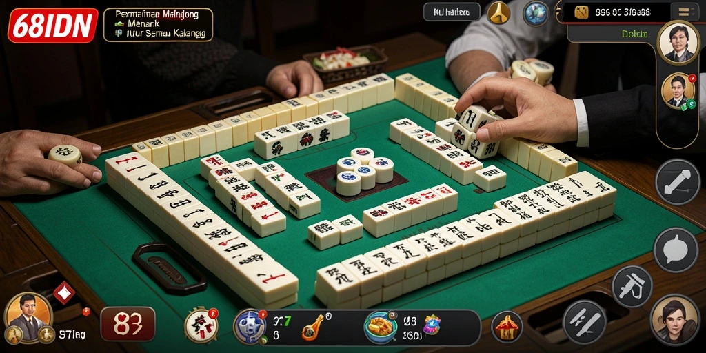 Screenshot utama 68IDN menampilkan gameplay seru Mahjong.