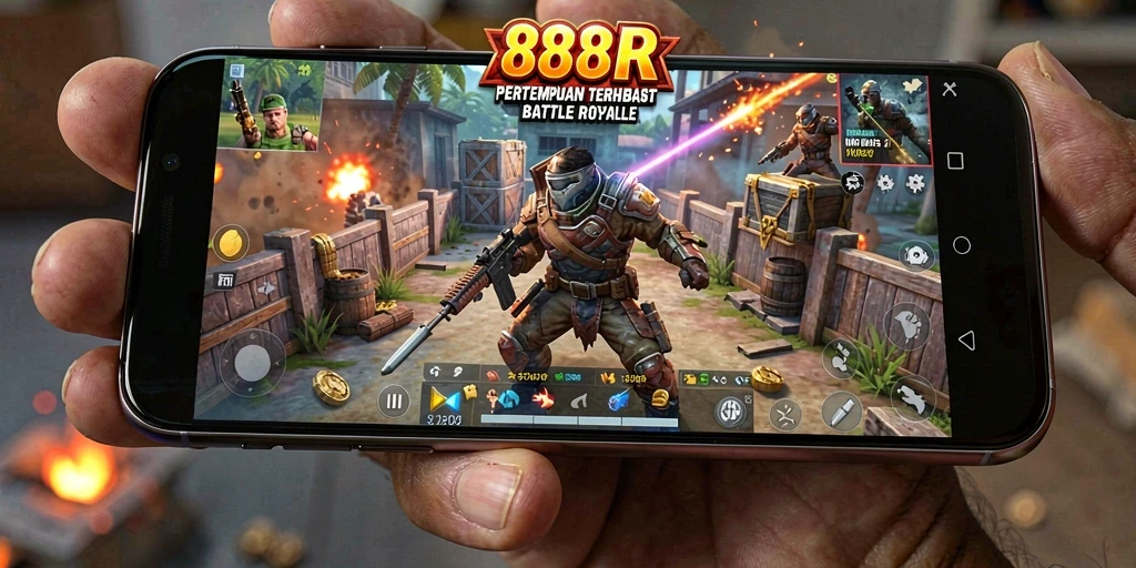 Screenshots gameplay menampilkan pertempuran seru di 888R.