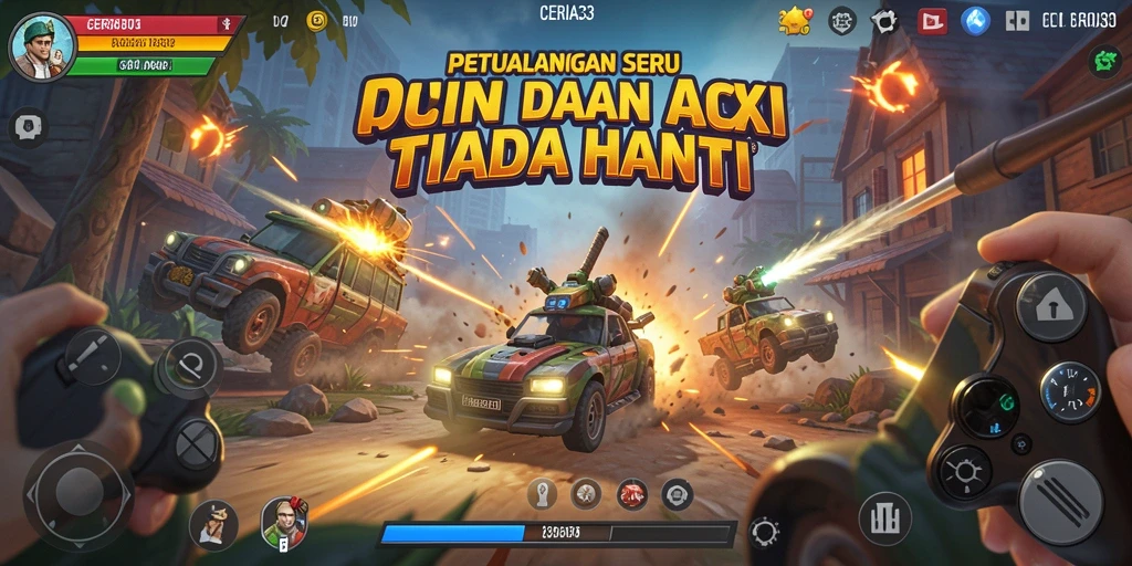 Tampilan menarik dari gameplay CERIA33 yang seru dan dinamis.