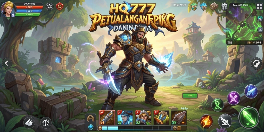 Tampilan gameplay RPG yang seru dan menantang di HQ777.