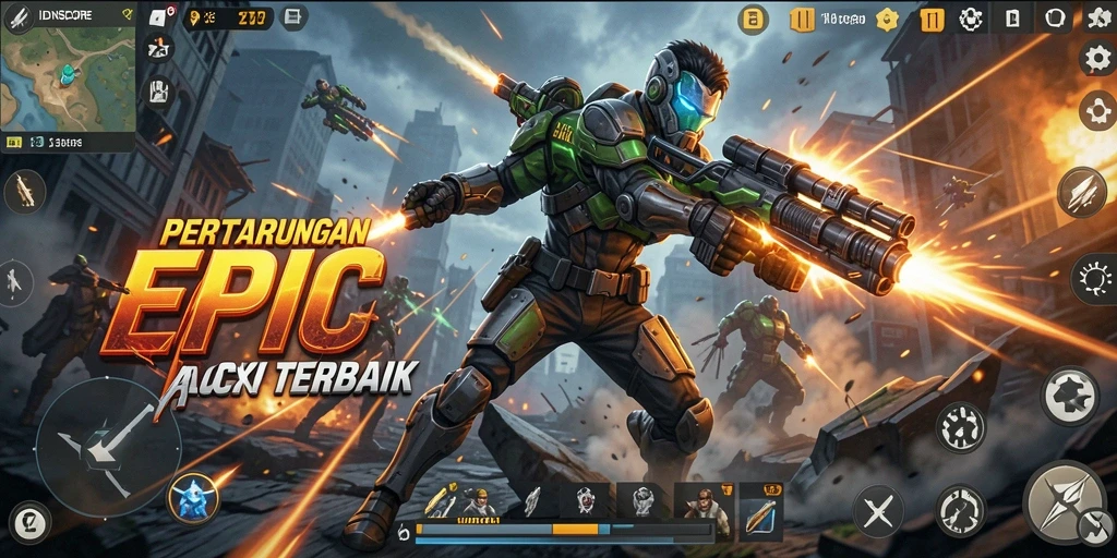 Tampilan seru gameplay dari IDNSCORE dengan aksi menegangkan.