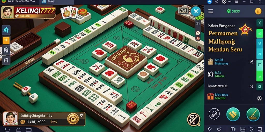 Screenshot dari gameplay KELINCI777 yang menampilkan keseruan permainan Mahjong.