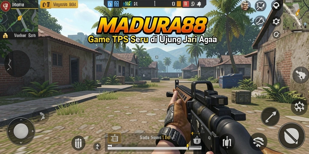 Menampilkan aksi seru gameplay TPS dari MADURA88.