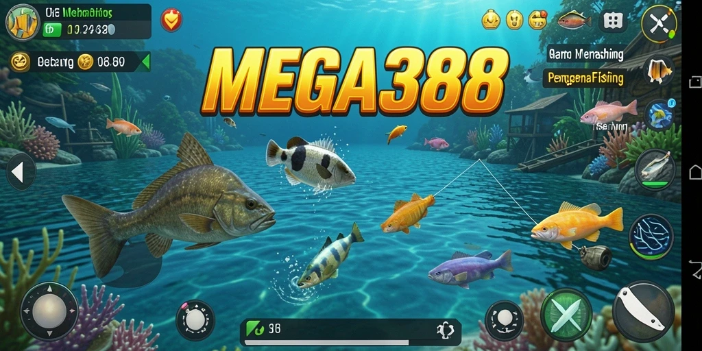 Gameplay memancing yang seru dan mendebarkan di MEGA388.