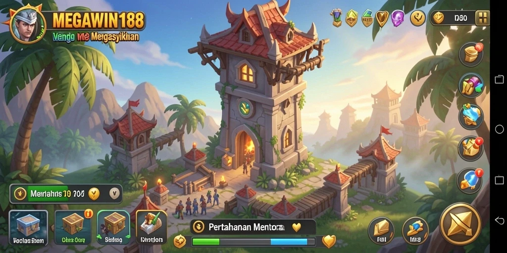 Gameplay seru dengan menara strategis di MEGAWIN188.