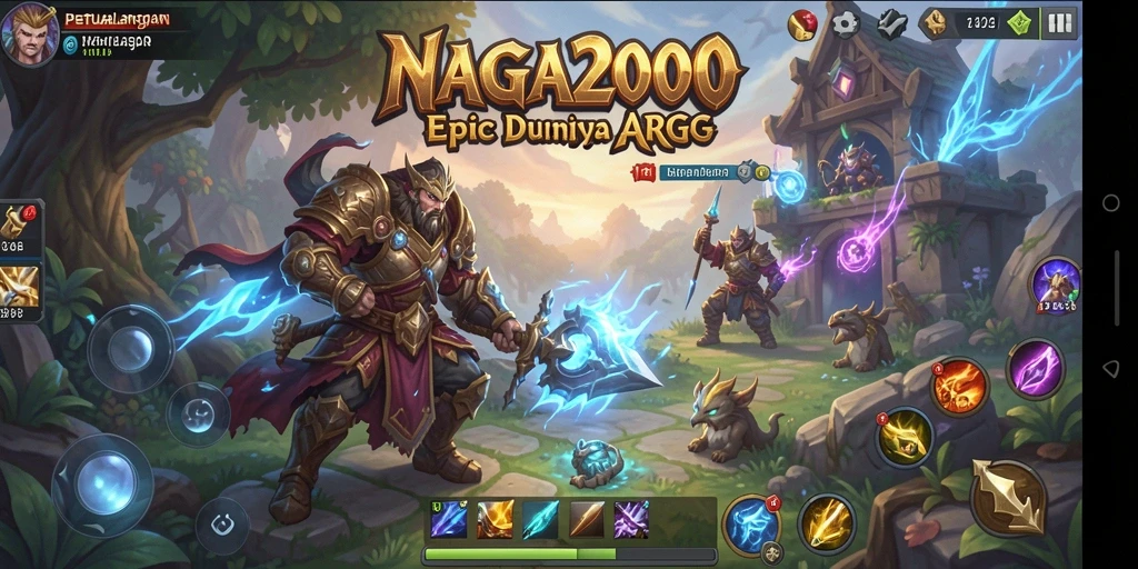 Tampilan gameplay <strong>NAGA2000</strong> dengan pertarungan seru dan strategi mendebarkan.