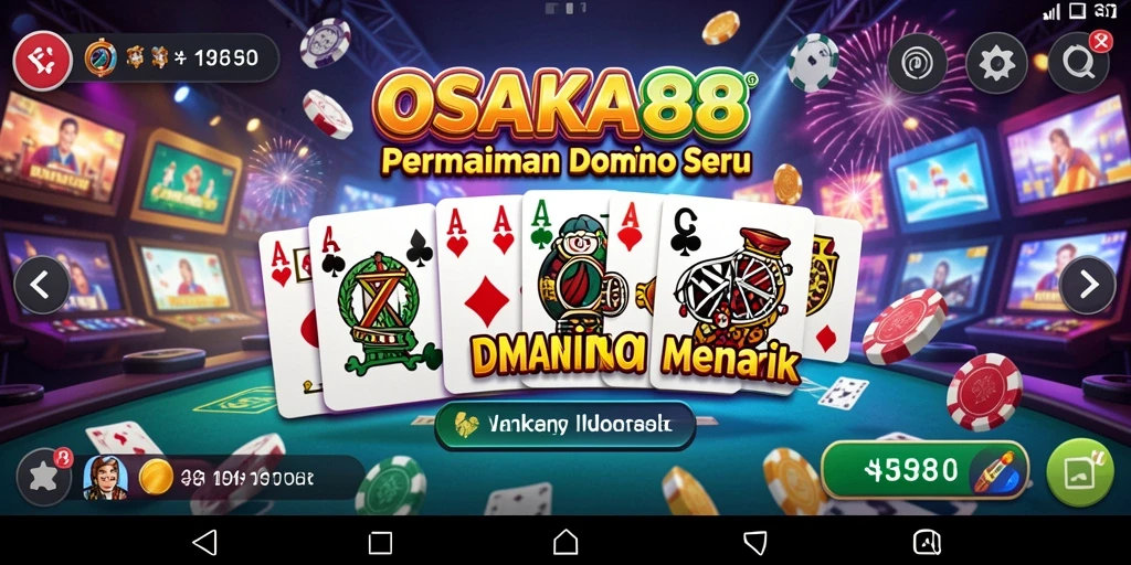 Tampilan gameplay seru OSAKA88 dengan multiplayer domino.