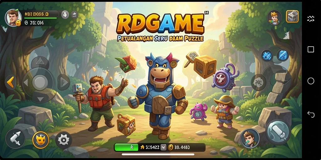 Screenshot RPGAME menampilkan gameplay puzzle yang seru dan mendebarkan.