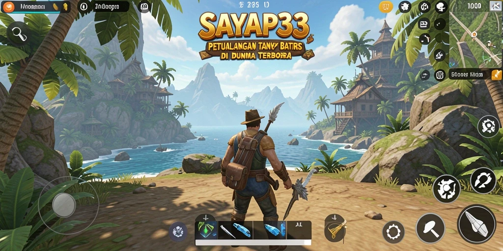 Screenshot gameplay SAYAP33 yang menampilkan dunia terbuka yang luas.
