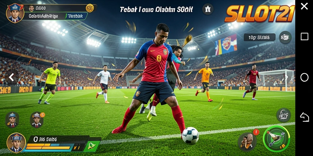 Tampilan gameplay SLOT21 yang mendebarkan dalam pertandingan olahraga.