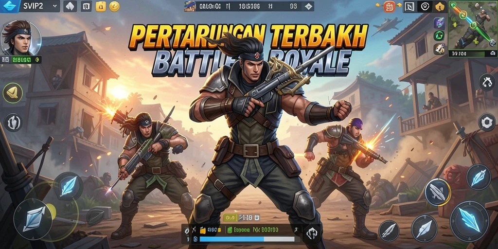 Gameplay SVIP2 yang mendebarkan dalam mode Battle Royale.