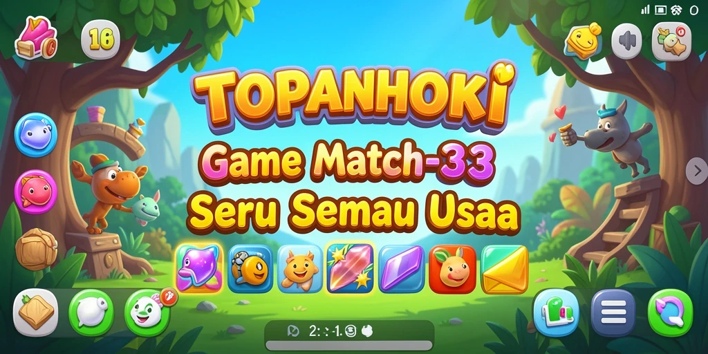 Gameplay TOPANHOKI yang seru dan menantang dalam Match-3.