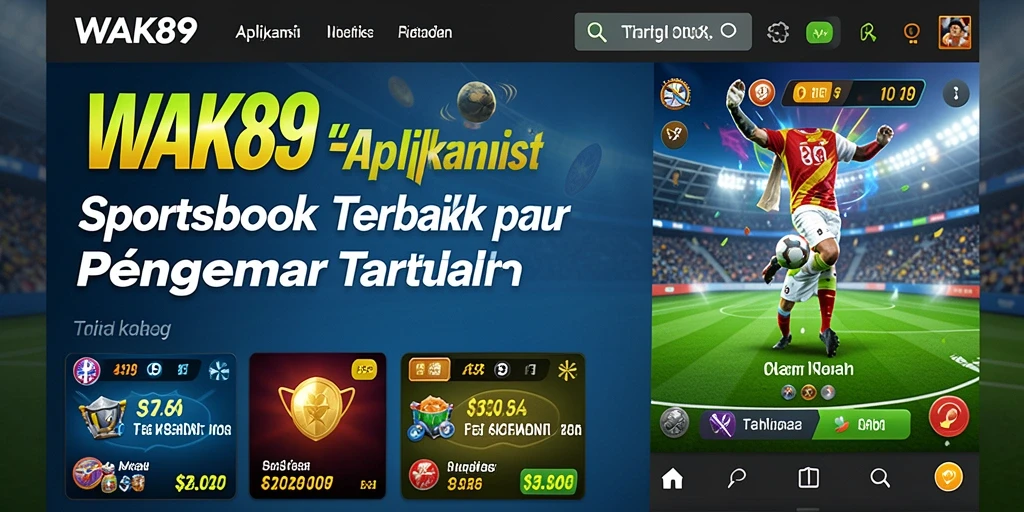 Tampilan utama WAK89 dengan fitur taruhan olahraga yang menarik.